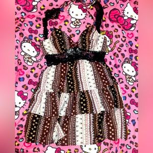 Multi pattern dress